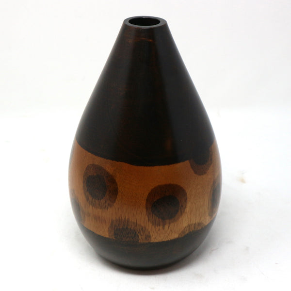 Spotted Wood Vase