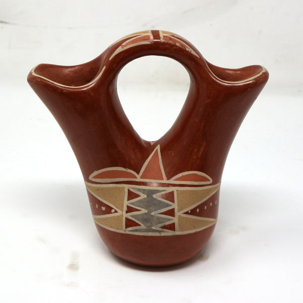 Double Spout Sienna Pottery Vase