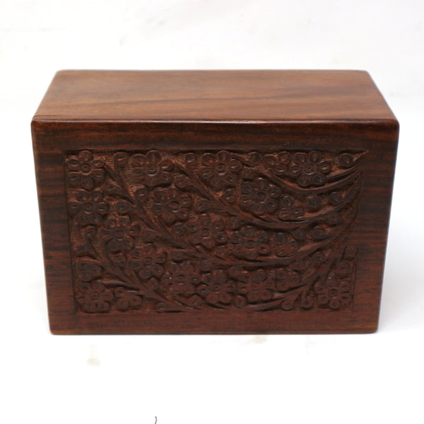 Hand Carved Wood Stash Box