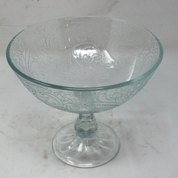 Pressed Glass Footed Bowl