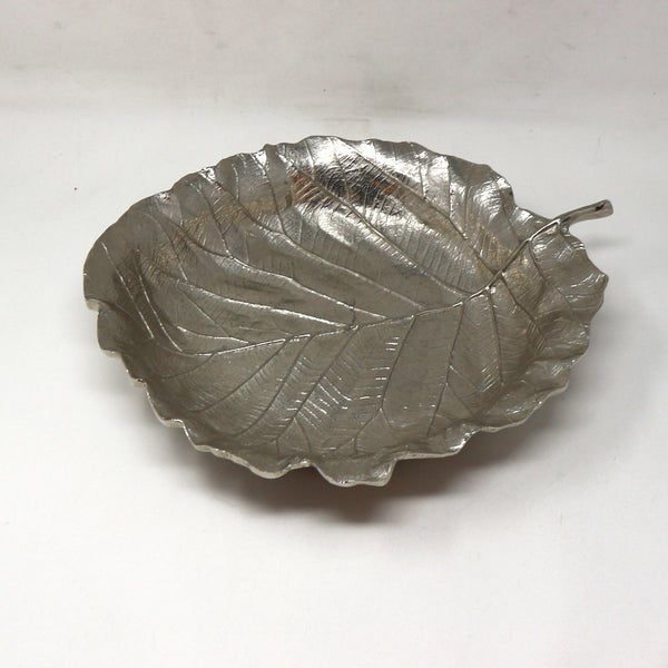 Vintage Pewter Cabbage Leaf Bowl
