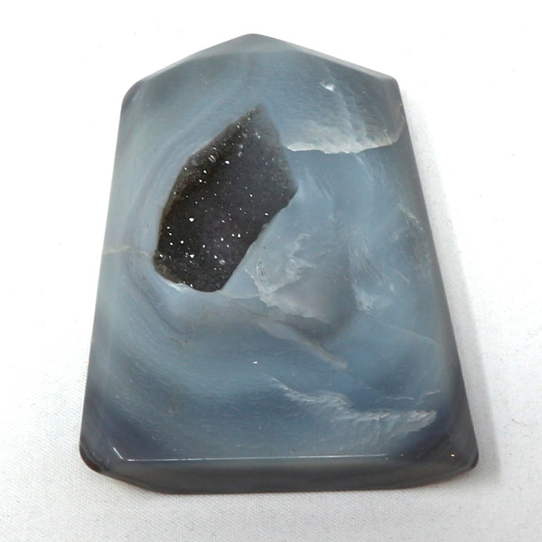 Standing Grey Agate Tower w/ Drusy