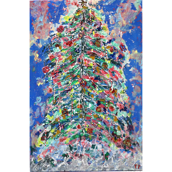 “Christmas Candy Tree” by Tony Paterniti Acrylic on Canvas