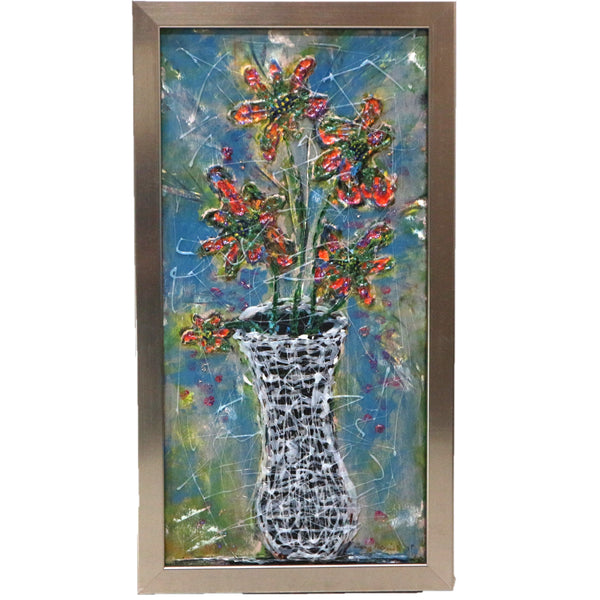 “Untitled” by Tony Paterniti Framed Mixed Media on Canvas