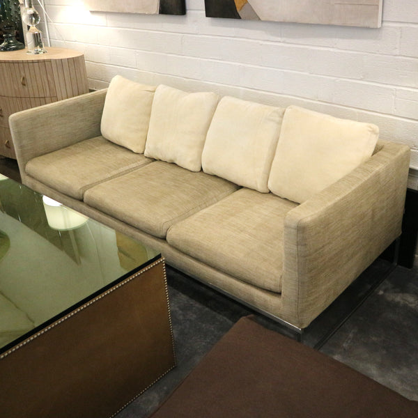 Vintage B&B Italia Cream Upholstered Sofa