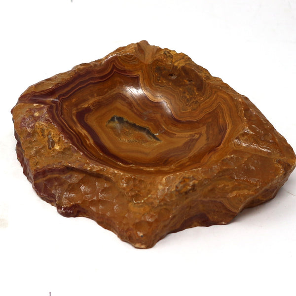 Small Carved Onyx Ochre Bowl