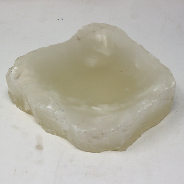 Medium Carved Onyx White Bowl