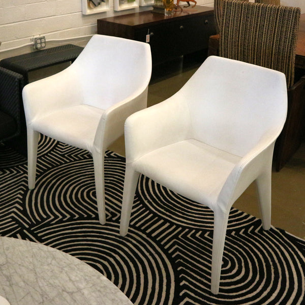 Pair of Bonaldo White Tip Toe Chairs
