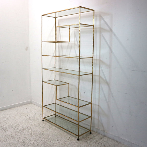 Arteriors Worcester Gold Leaf & Glass Etagere