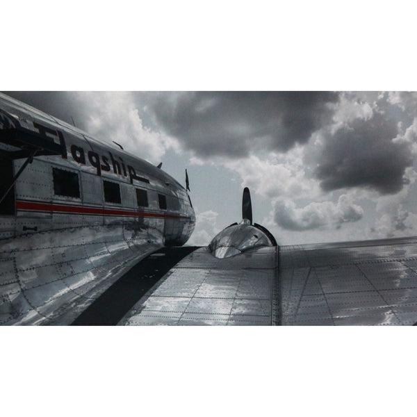 Original Airplane Wing Photograph on Board