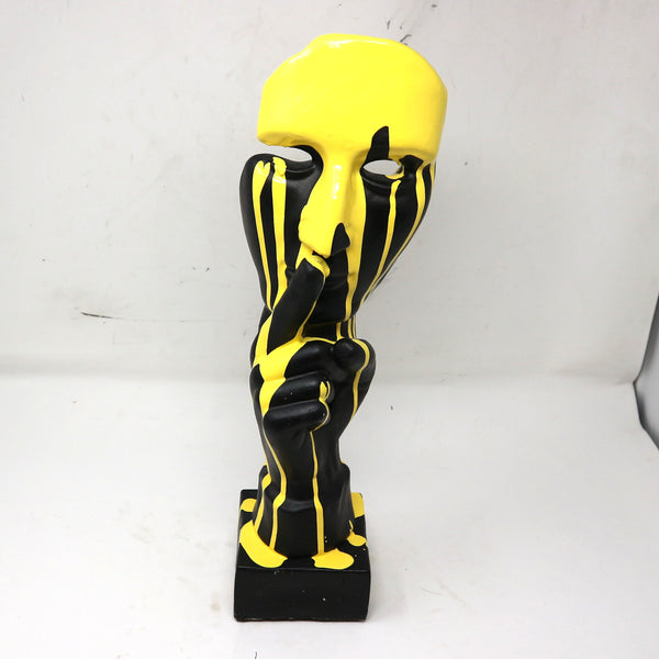 Drip Painted Face Sculpture