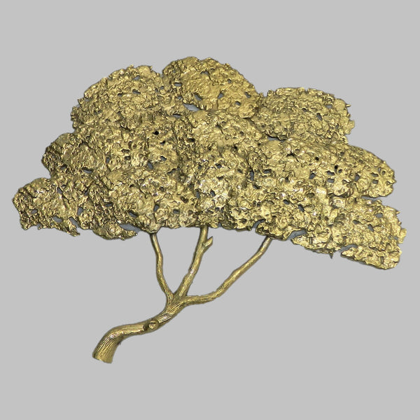 Golden Cypress Tree Wall Sculpture
